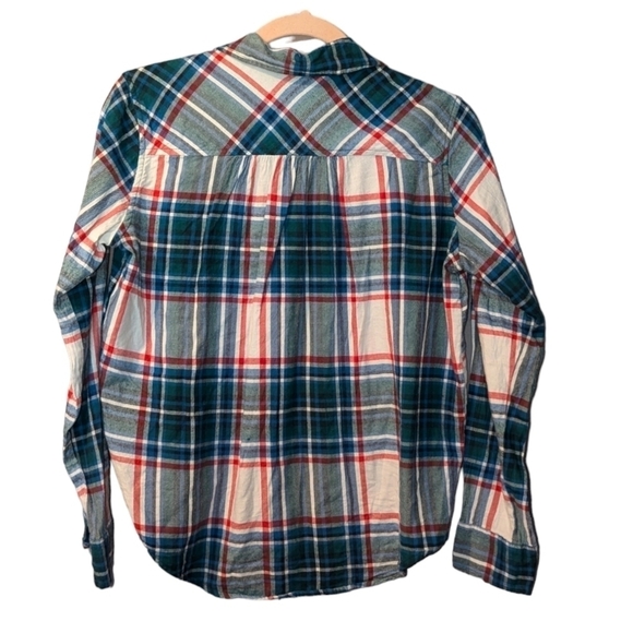 XS • Aerie • Button Front Long Sleeve Plaid Flannel - Picture 2 of 5